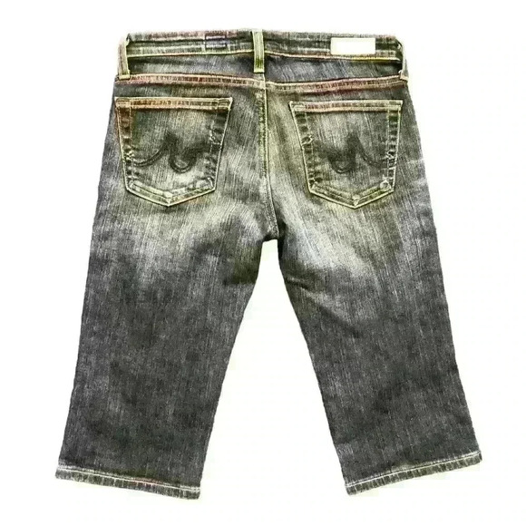 Ag Adriano Goldschmied Malibu Dark Wash Bermuda Length Short Size 26 - Picture 5 of 5